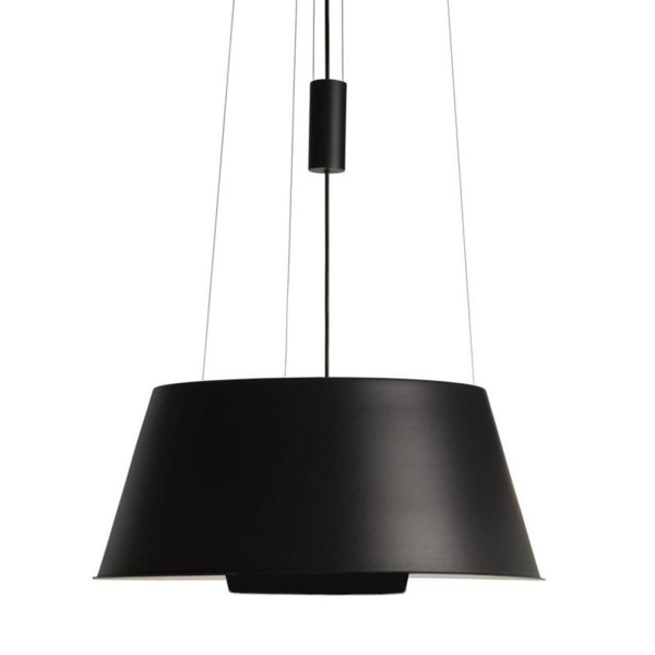 Flot loft lampe i sort