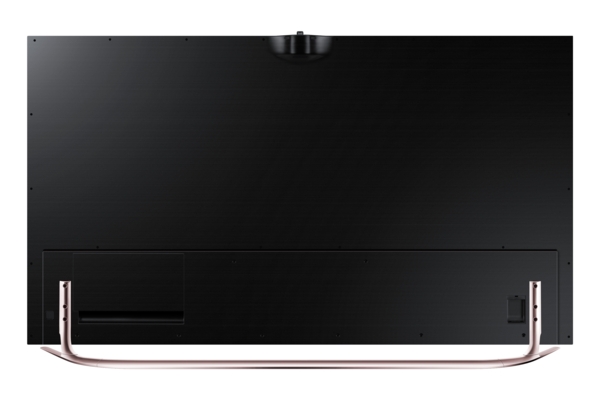 Super fladt fjernsyn i kobber farvet ramme