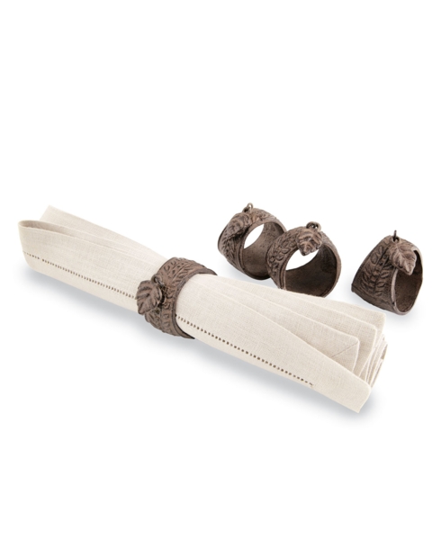 Sæt af servietringe i metal